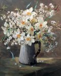 Narcissus and Wild Cherry Blossom by Anne Cotterill