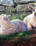 Two Lambs by Donna Crawshaw
