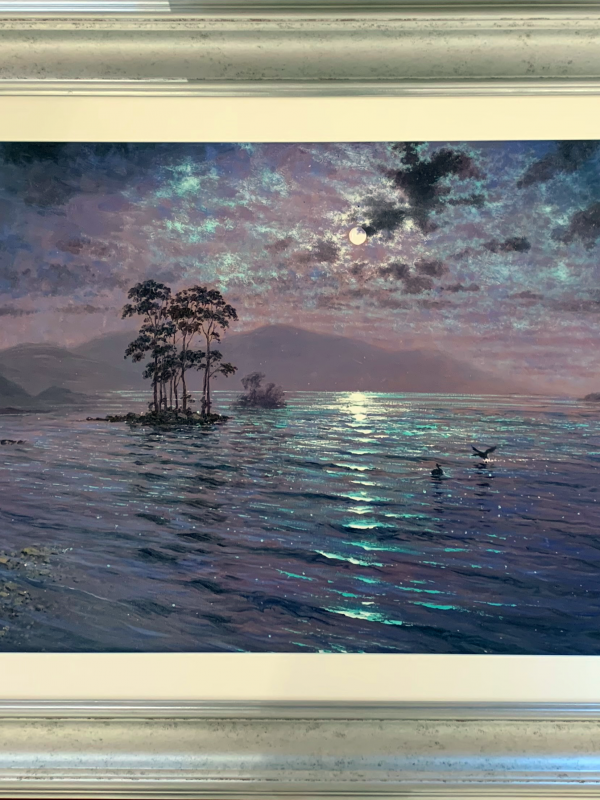 Moonlit Waves by A Grant Kurtis - Framed