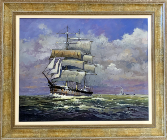 Off the Eddystone by Mike Daley - Framed