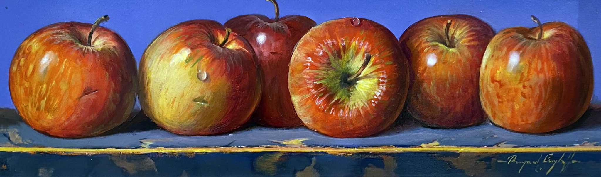 Apples is an original painting by the talented artist Raymond Campbell.