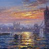 Reflections in London at Tower Bridge by the artist Andrew Grant Kurtis